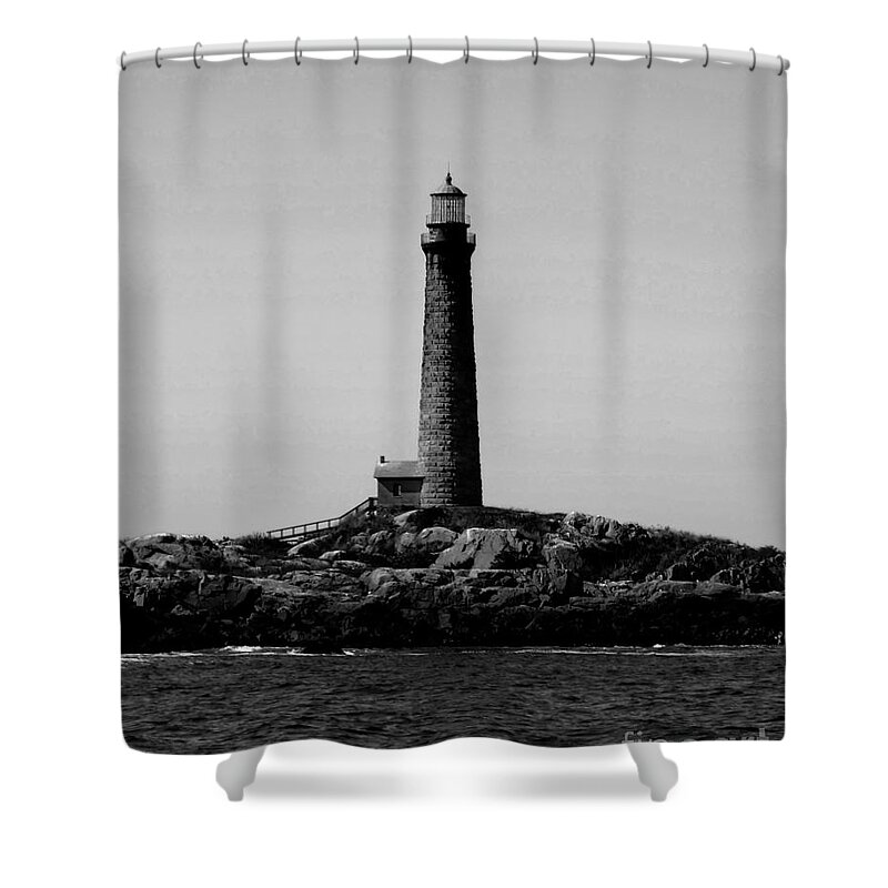 Artoffoxvox Shower Curtain featuring the photograph Thatcher Island Lighthouse by Kristen Fox