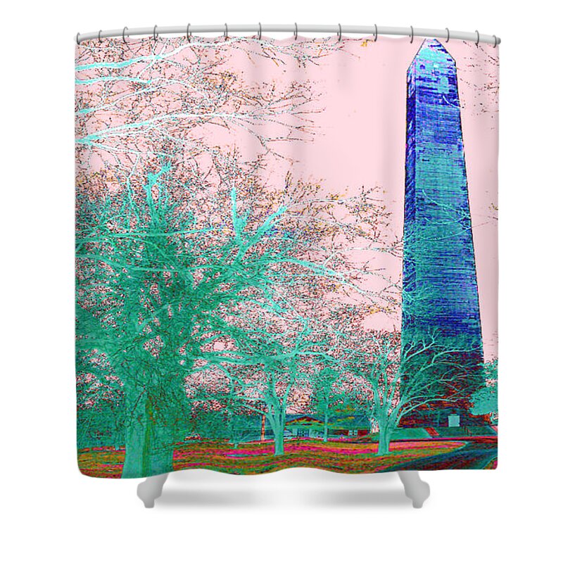 Abstract Obelisk Shower Curtain featuring the photograph The Obelisk by Stacie Siemsen