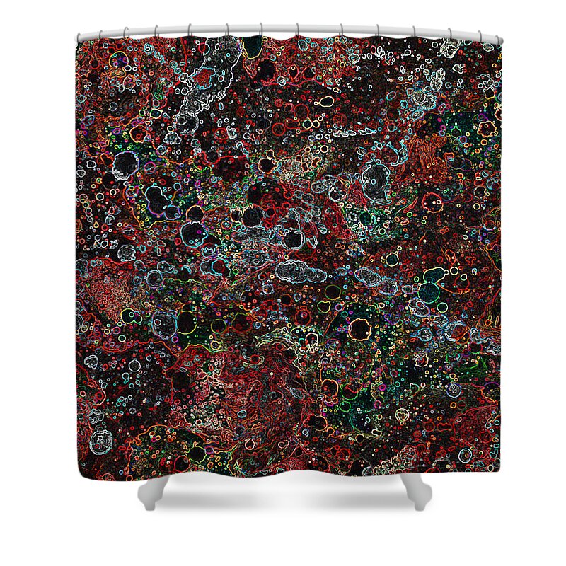 Circles Shower Curtain featuring the painting The Afterglow by Ric Bascobert