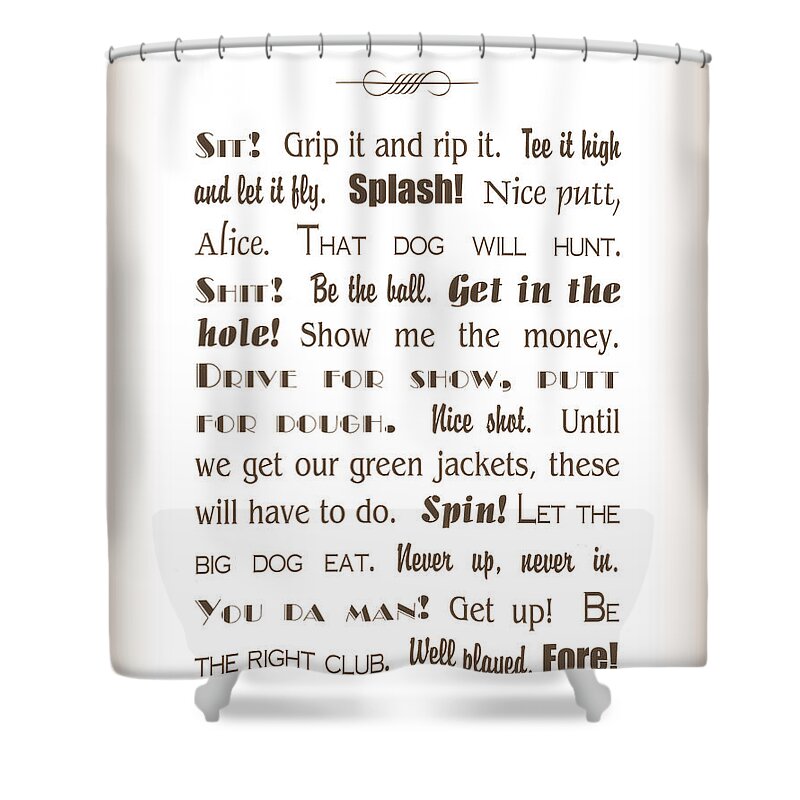 Golf Shower Curtain featuring the photograph The Ancient Game of Golf - Sepia by Cricket Hackmann