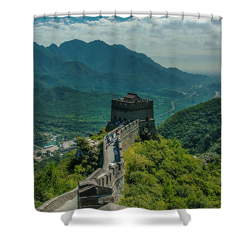 Wall Shower Curtain featuring the photograph The Ancient Wall by Andrew Matwijec