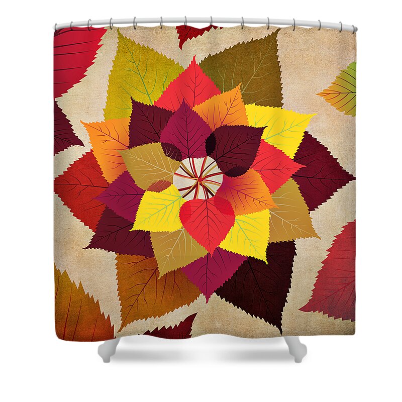 Fall Shower Curtain featuring the digital art The Artistry Of Fall by Angelina Tamez