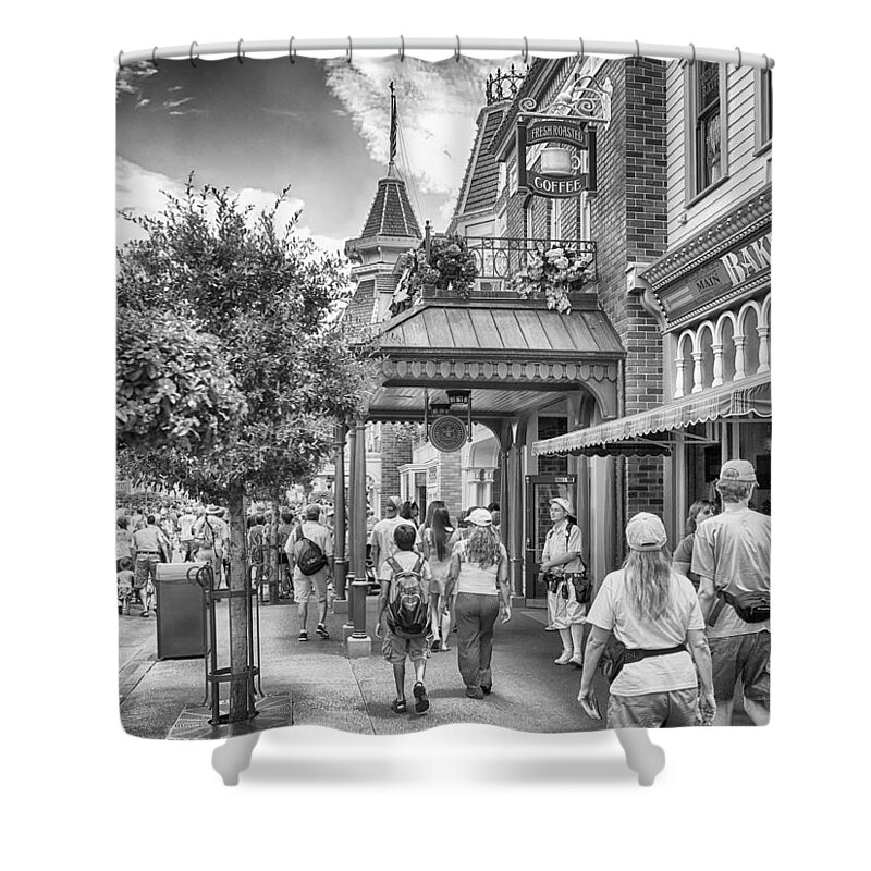 Disney Shower Curtain featuring the photograph The Bakery by Howard Salmon