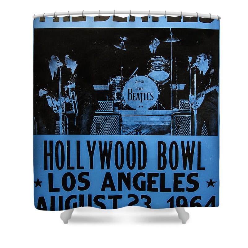The Beatles Live At The Hollywood Bowl Shower Curtain featuring the photograph The Beatles Live At The Hollywood Bowl by Mitch Shindelbower