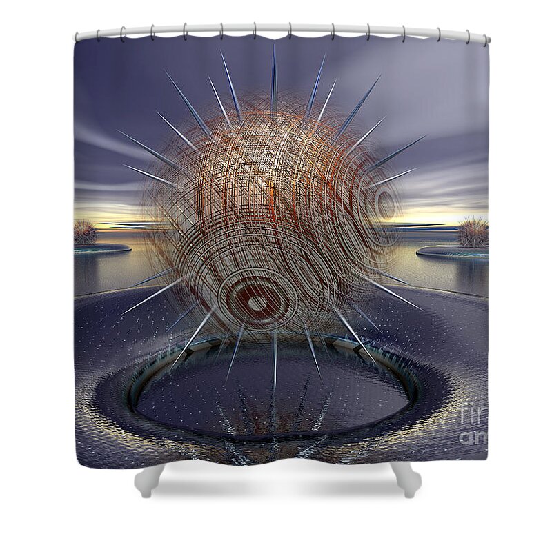 Science Shower Curtain featuring the digital art The Birth by Nicholas Burningham