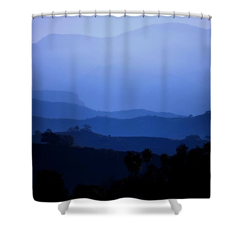 Hills Shower Curtain featuring the photograph The Blue Hills by Matt Quest