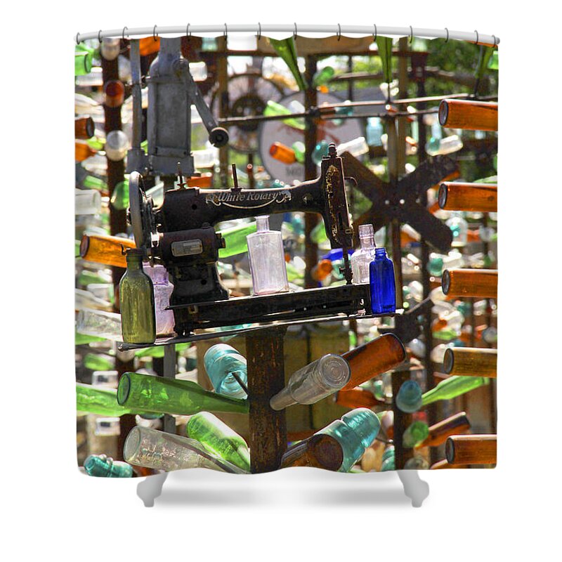 Southwest Shower Curtain featuring the photograph The Bottle Tree Ranch by Mike McGlothlen