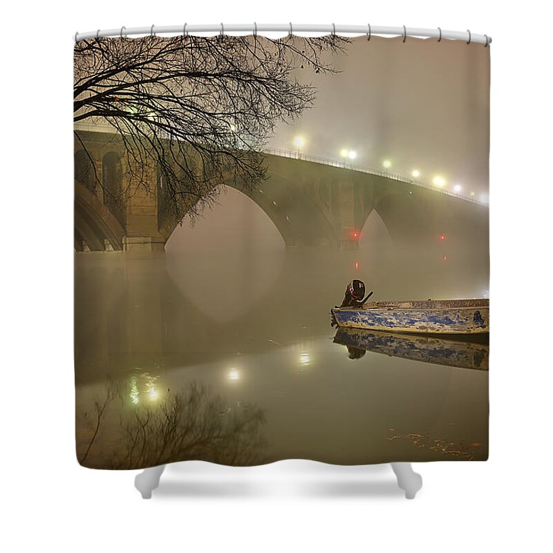 Metro Shower Curtain featuring the photograph The Bridge To Nowhere by Metro DC Photography