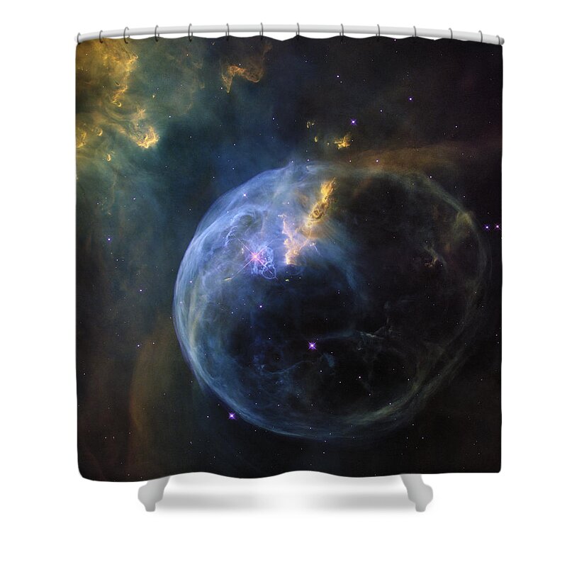 Science Shower Curtain featuring the photograph The Bubble Nebula by Science Source