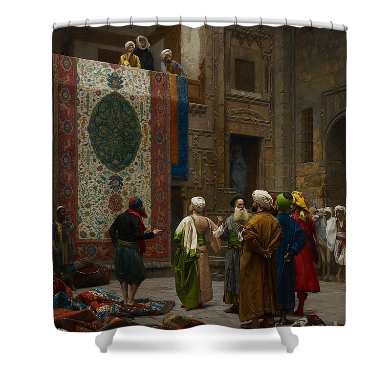 Gerome Shower Curtain featuring the painting The Carpet Merchant by Jean Leon Gerome