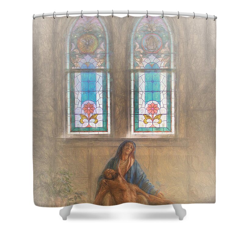 Catholic Shower Curtain featuring the photograph The Church of the Visitation by David and Carol Kelly