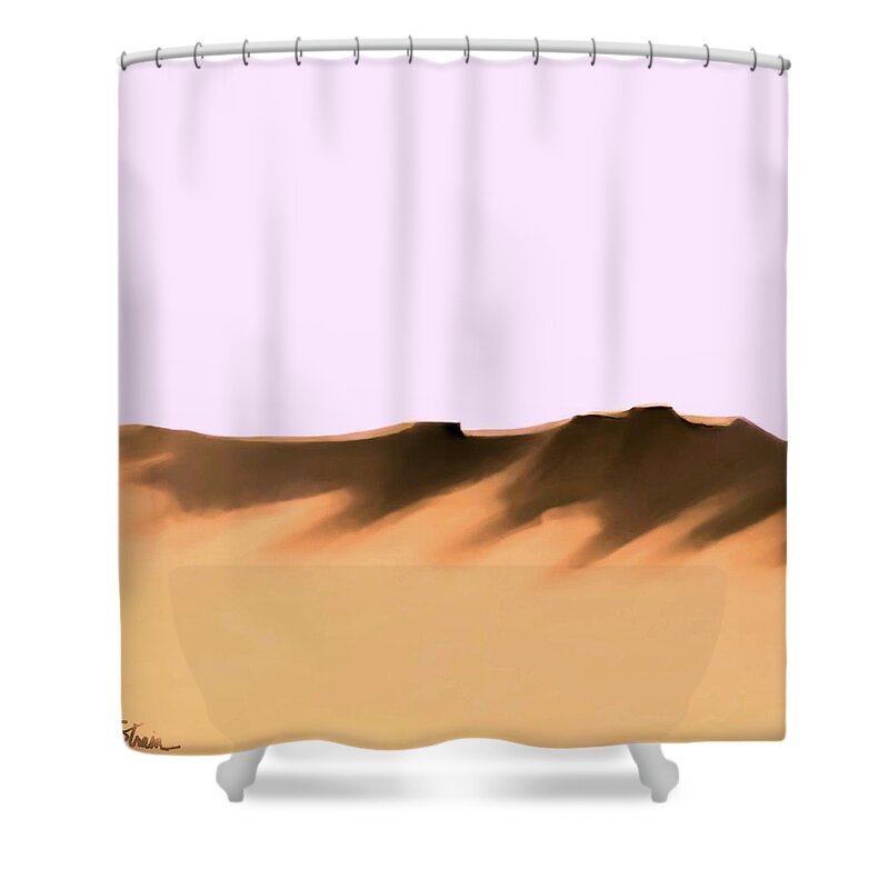 Fineartamerica.com Shower Curtain featuring the painting The Cliffs  Number 12 by Diane Strain