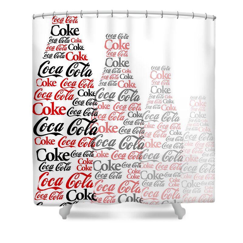 Coke Shower Curtain featuring the digital art The Coke Project by Saad Hasnain