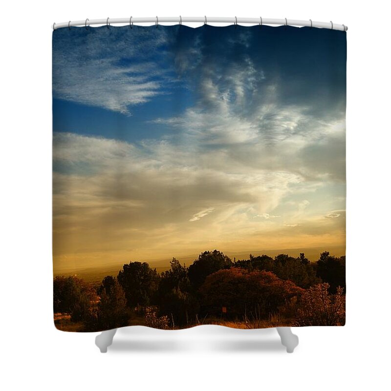 Desert Shower Curtain featuring the photograph The Colorful Sky New Mexico by Jeff Swan