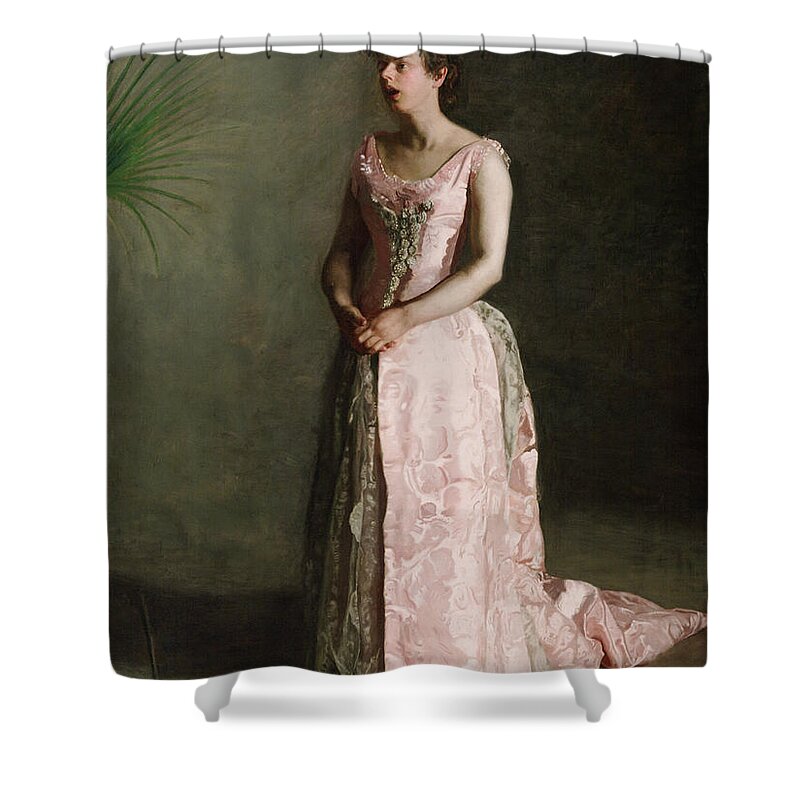 Thomas Eakins Shower Curtain featuring the painting The Concert Singer #4 by Thomas Eakins