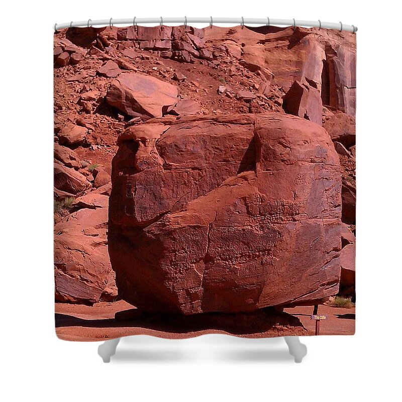 Landscape Shower Curtain featuring the photograph The Cube by Fortunate Findings Shirley Dickerson