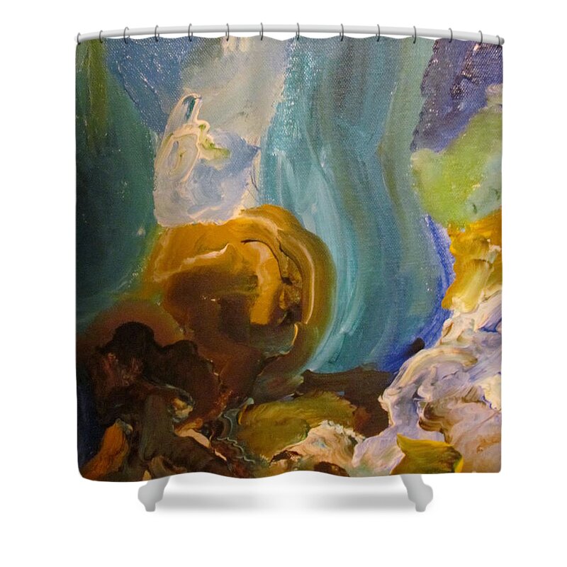 The Dance Shower Curtain featuring the painting The Dance by Shea Holliman