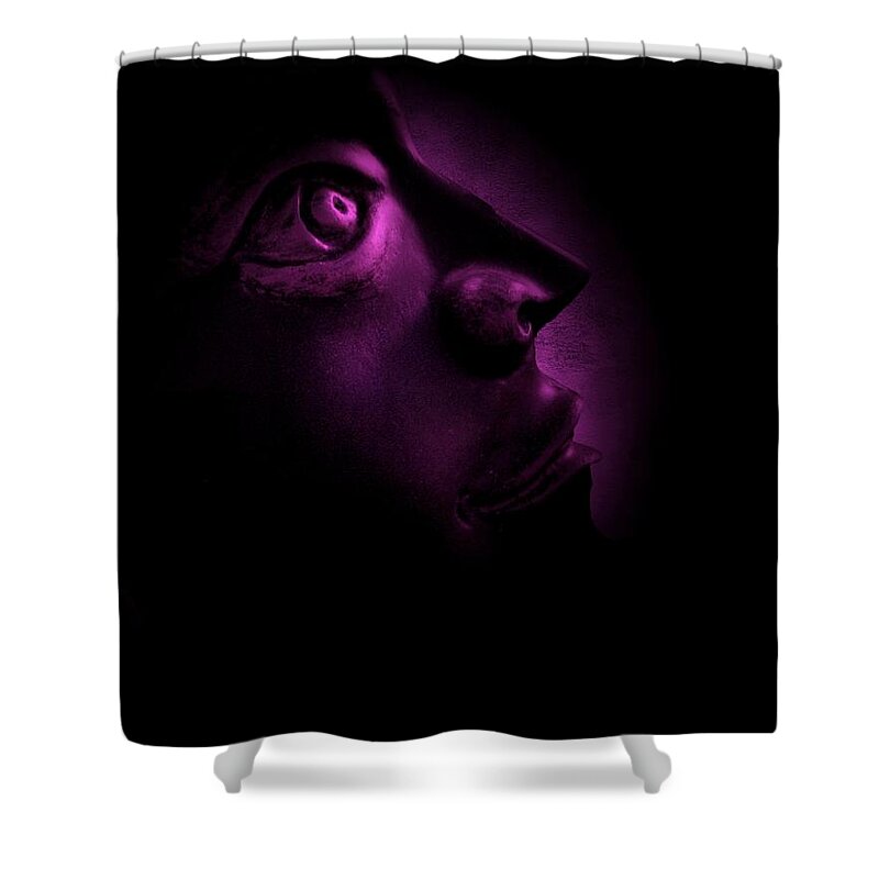 Man Shower Curtain featuring the photograph The Darkest Hour - Magenta by David Dehner