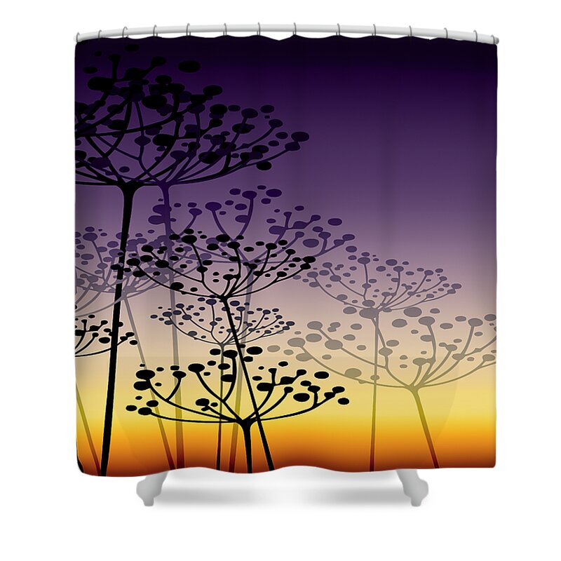 Dill Shower Curtain featuring the mixed media The Dill 3 Version 5 by Angelina Tamez