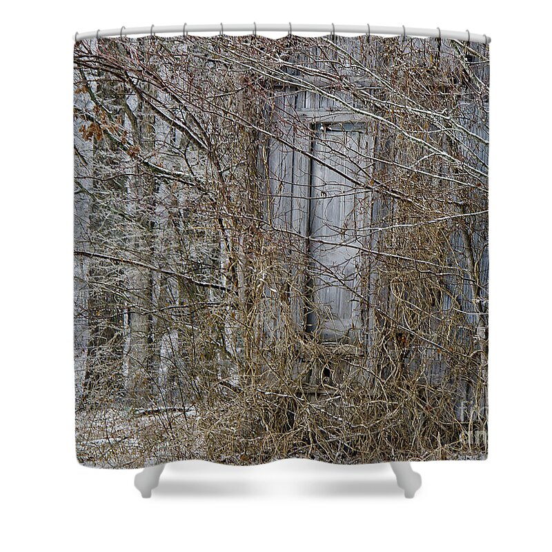 Abandoned Shower Curtain featuring the photograph The Door To The Past by Wilma Birdwell
