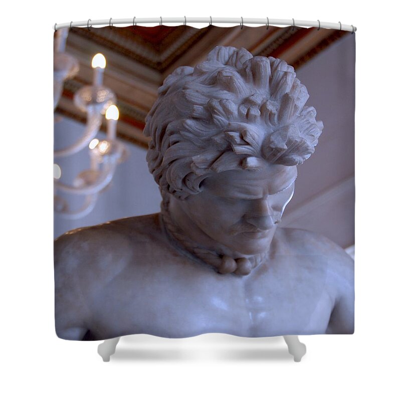 Rome Shower Curtain featuring the photograph The Dying Gaul Closeup by Eric Tressler