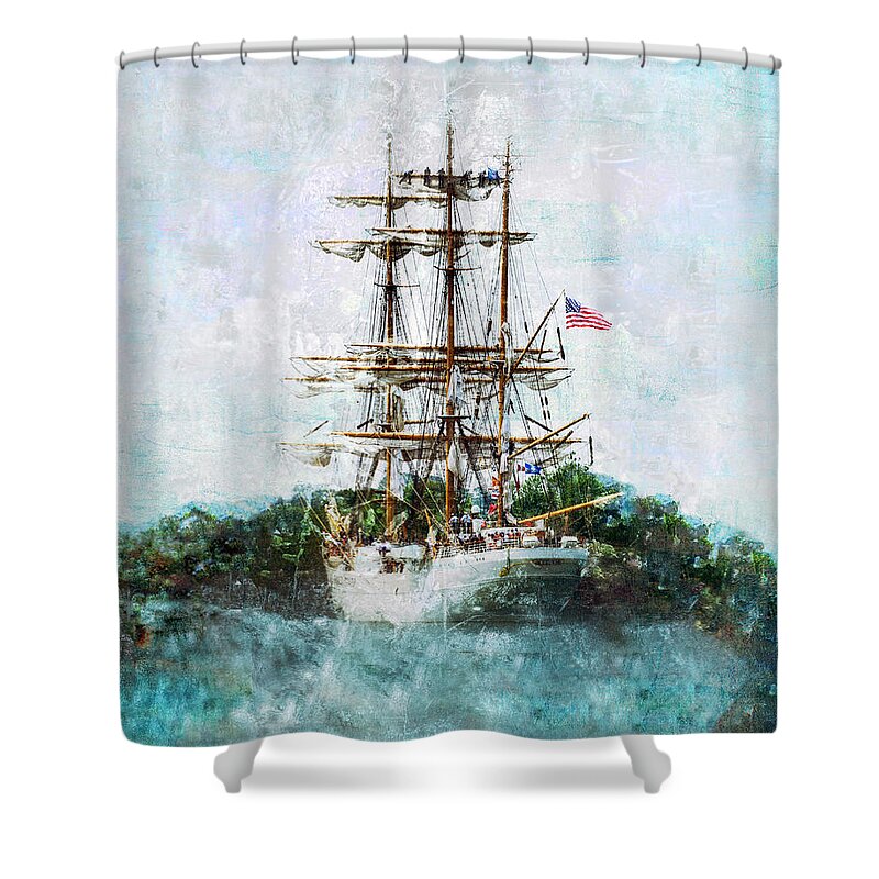 Tall Shower Curtain featuring the photograph The Eagle Has Landed I by Marianne Campolongo
