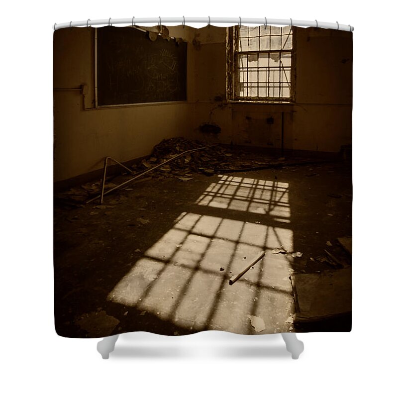 Urbex Shower Curtain featuring the photograph The Echo Of Emptiness by Evelina Kremsdorf