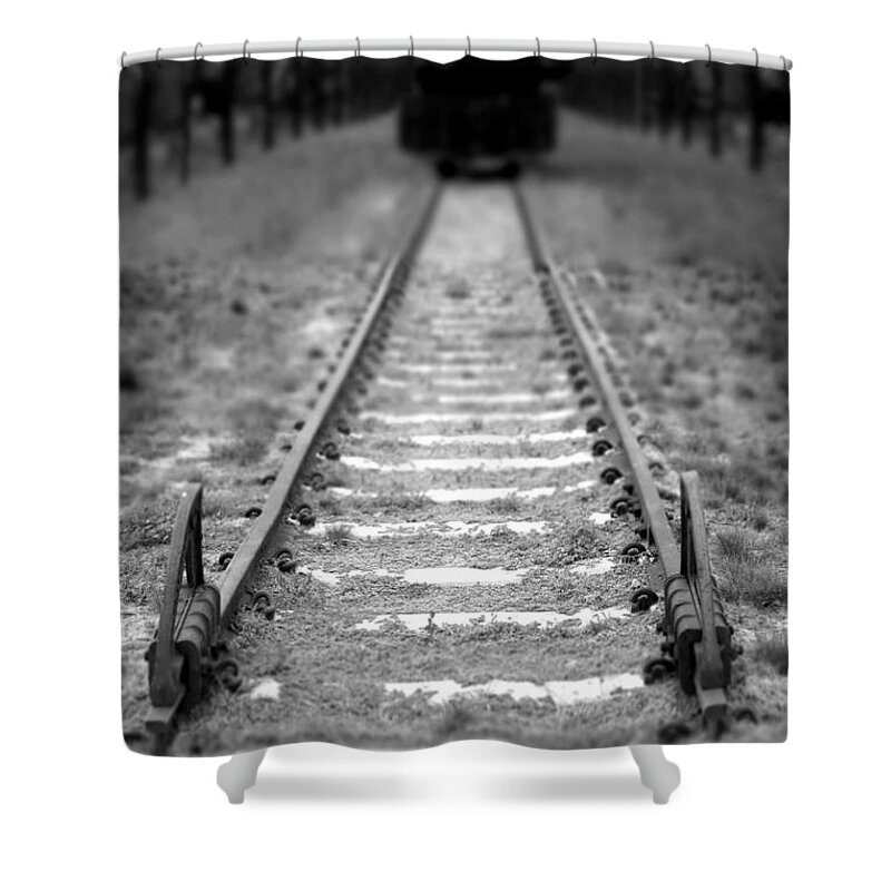 Railroad Shower Curtain featuring the photograph The End of the Line by Olivier Le Queinec
