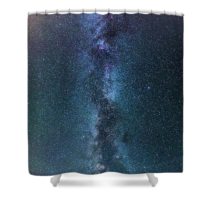 Scenics Shower Curtain featuring the photograph The Entire Milky Way Galaxy by Property Of Chad Powell
