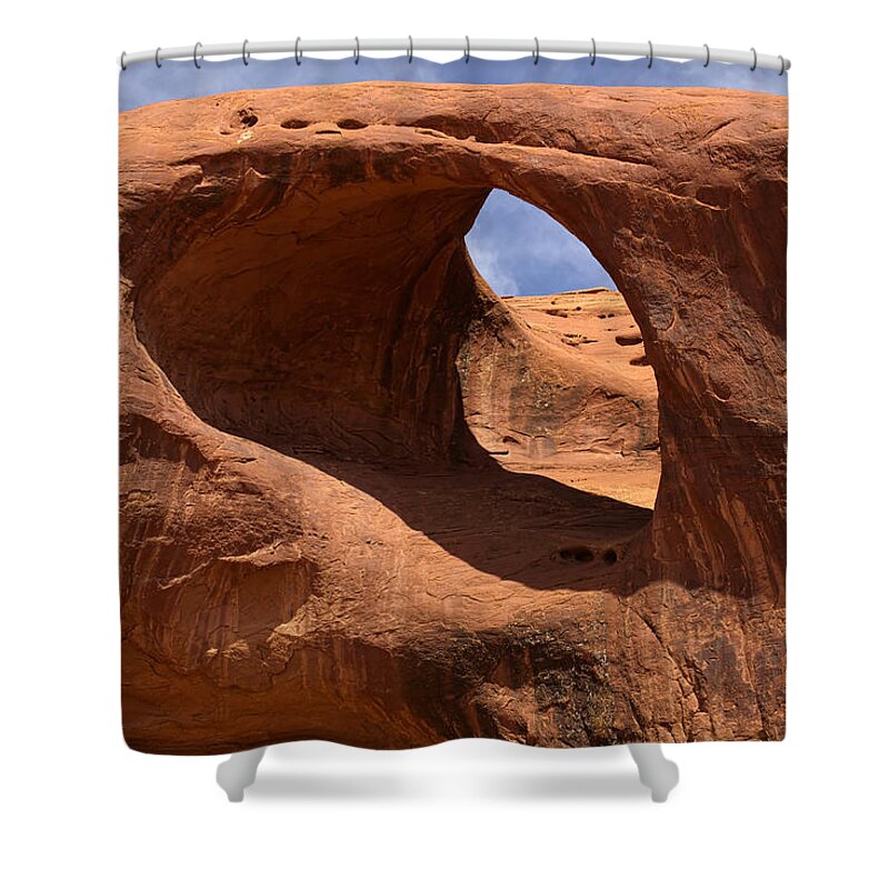 Travel Shower Curtain featuring the photograph The Eye of the Needle by Lucinda Walter