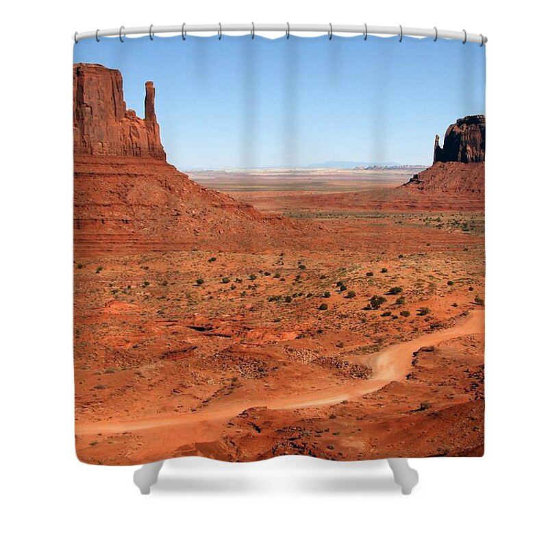 The Mittens Shower Curtain featuring the photograph The famous Mittens by Sue Leonard