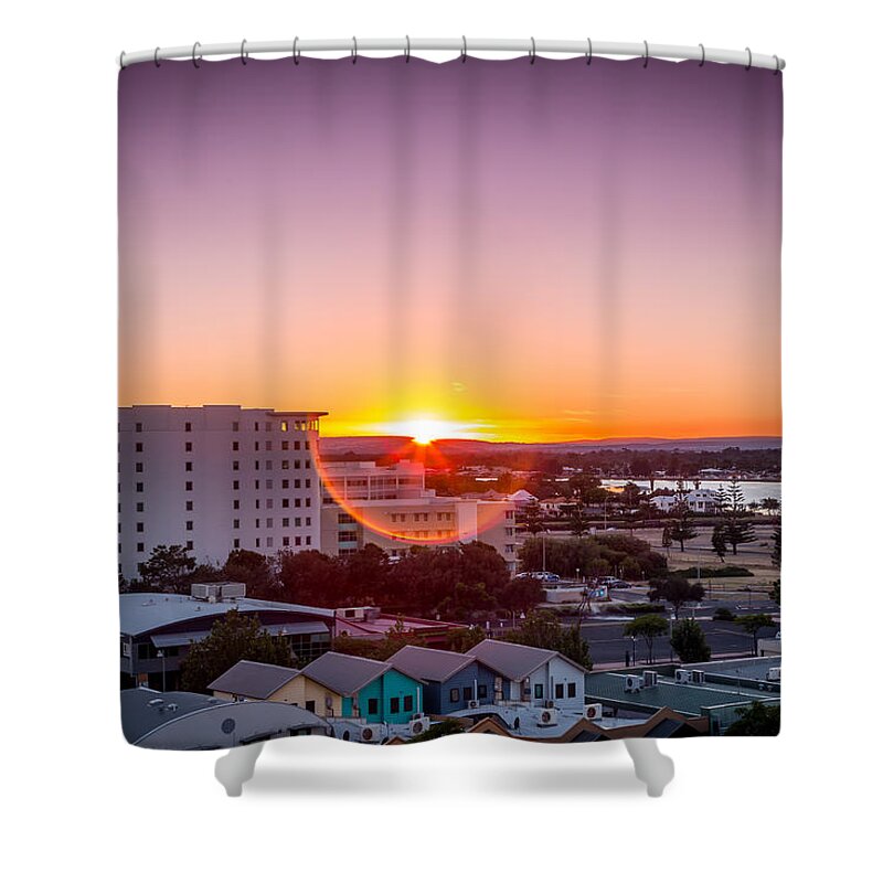 Sunrise Shower Curtain featuring the photograph The First Sunrise 2015 by Robert Caddy