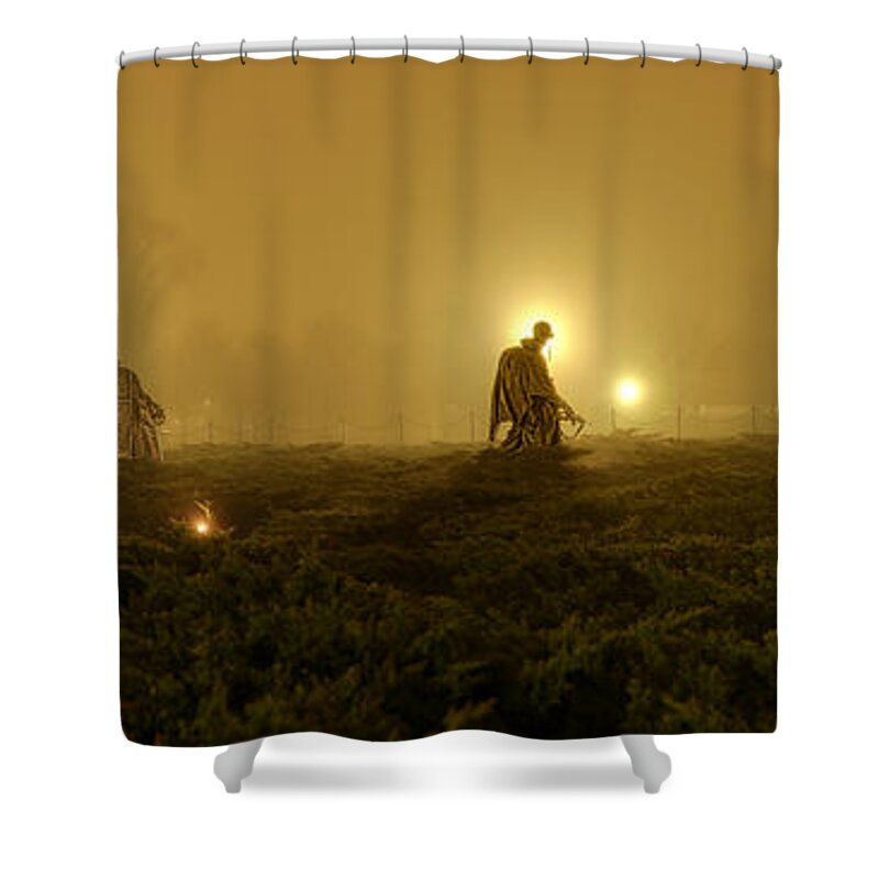 Metro Shower Curtain featuring the photograph The Fog Of War #1 by Metro DC Photography