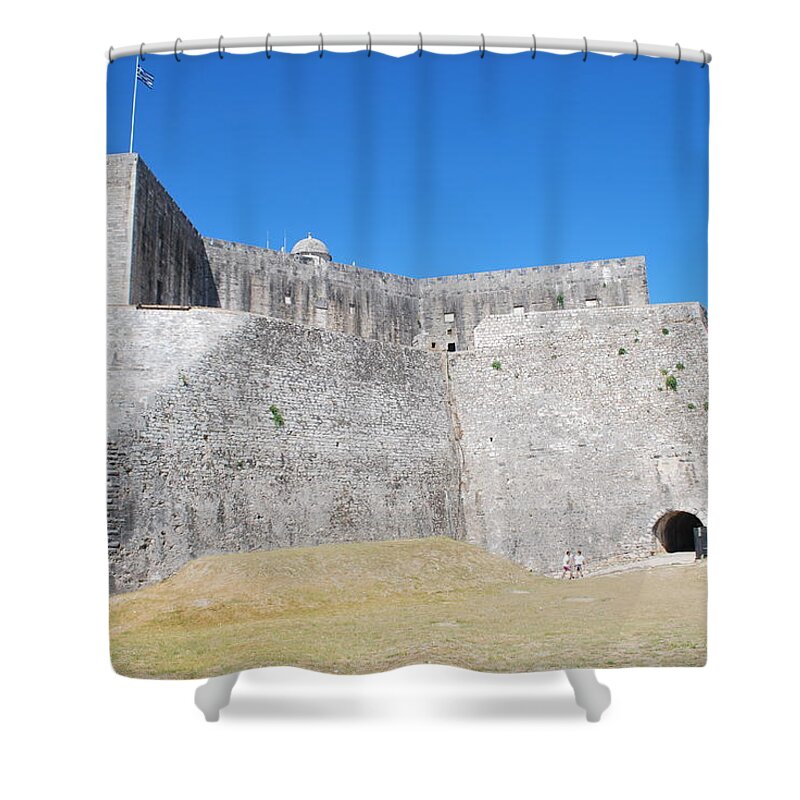 Landscape Shower Curtain featuring the photograph The Fort Never Fell by George Katechis