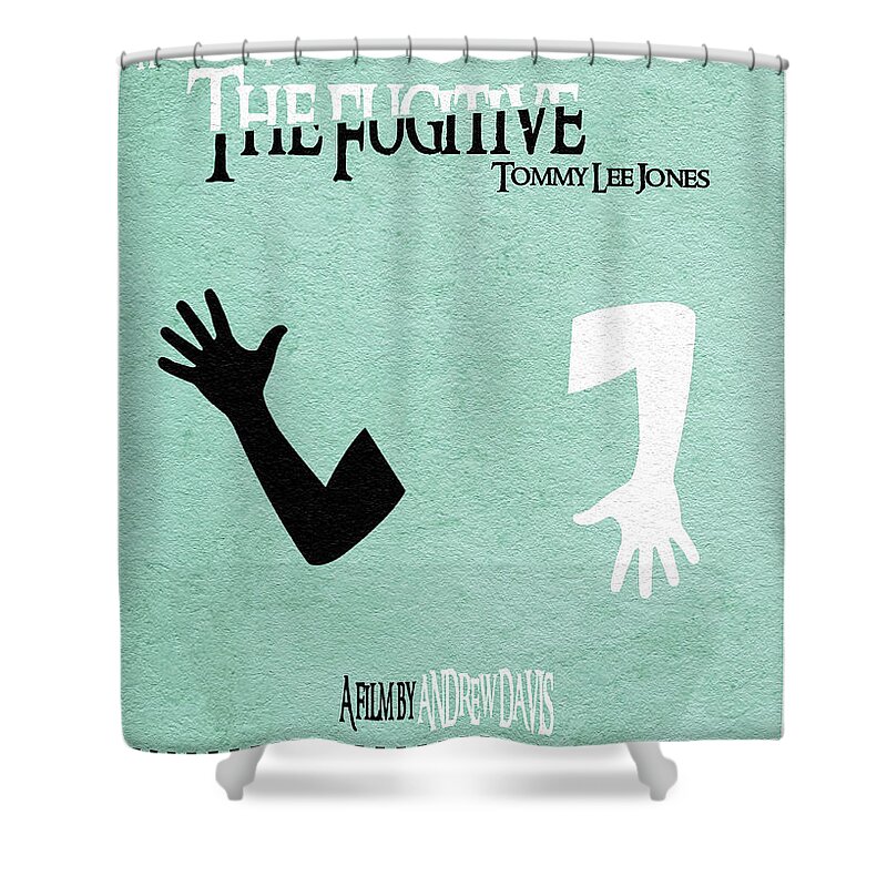 The Fugitive Shower Curtain featuring the digital art The Fugitive by Inspirowl Design