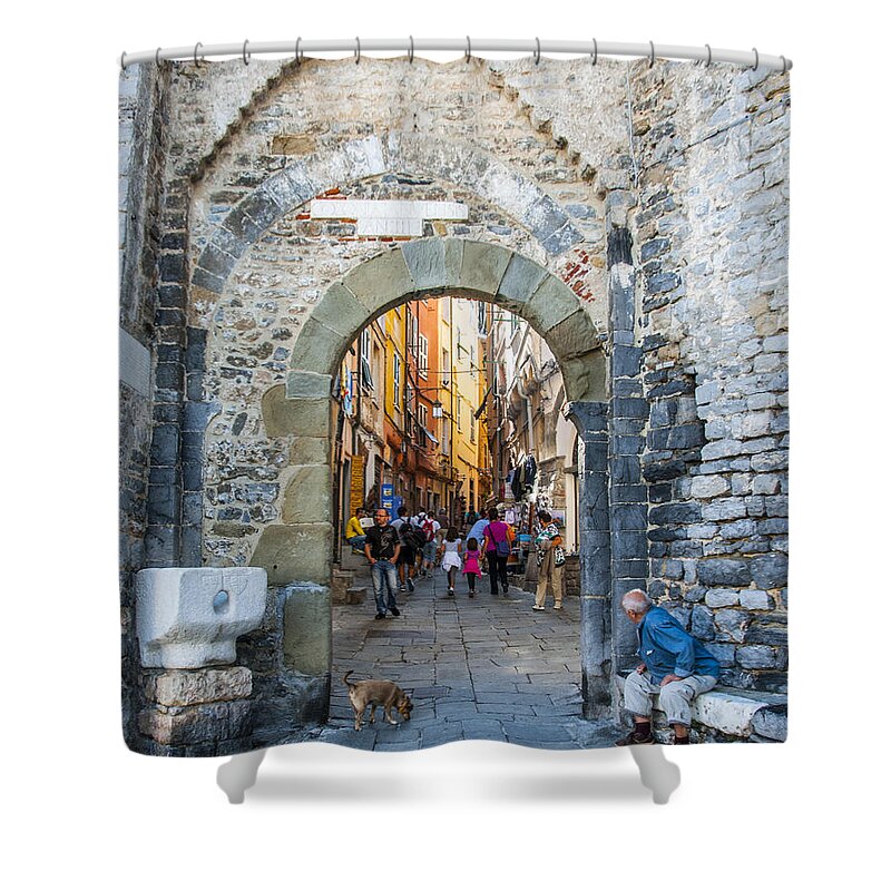 Europe Shower Curtain featuring the photograph The Gate to Old Town by Matt Swinden