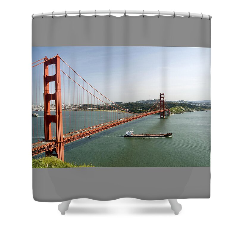 Golden Gate Shower Curtain featuring the photograph The Golden Gate by Robert Dann