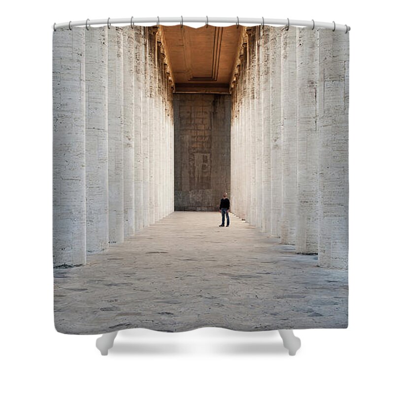 Viewpoint Shower Curtain featuring the photograph The Huge Collonade by Nico De Pasquale Photography