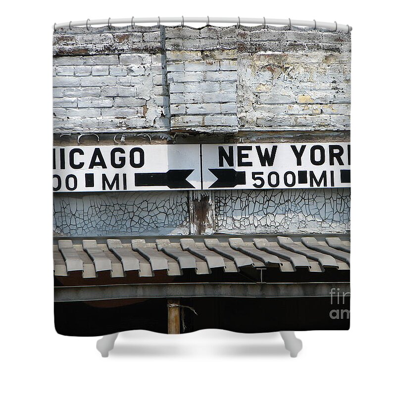 New York Shower Curtain featuring the photograph The Intersection II by Michael Krek