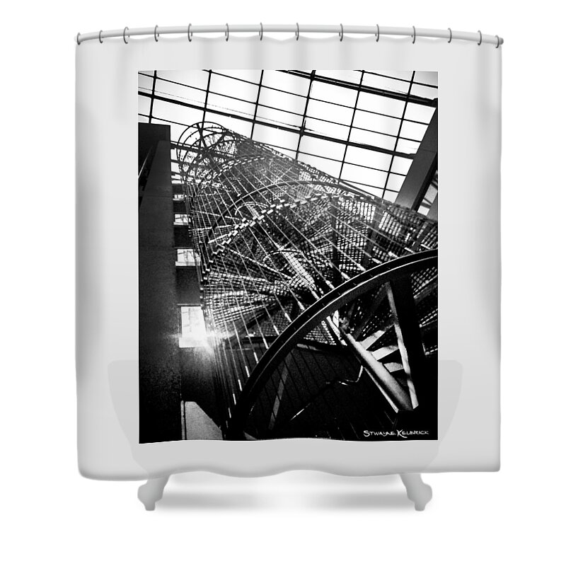 Architecture Shower Curtain featuring the photograph The Iron Hell Stairs by Stwayne Keubrick