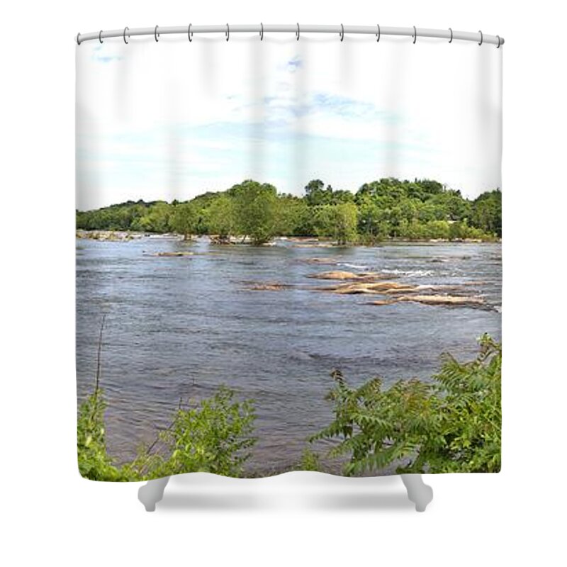 8713 Shower Curtain featuring the photograph The James River by Gordon Elwell