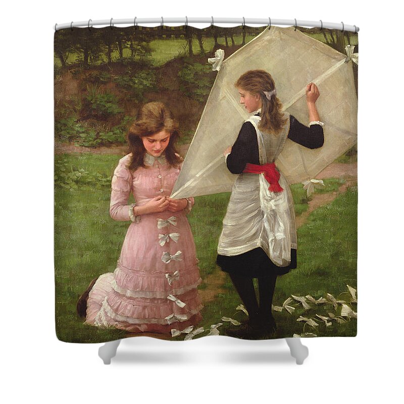 Flying A Kite Shower Curtains