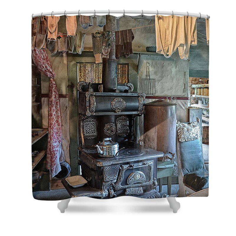 Cookstove Shower Curtain featuring the photograph the Ladies Aid by Ed Hall