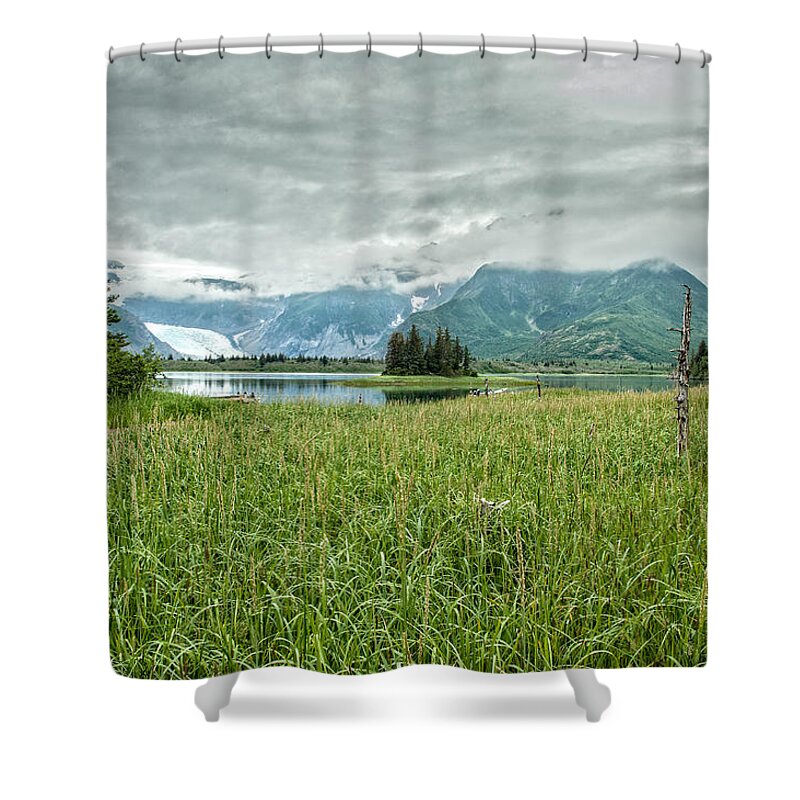 Alaska Shower Curtain featuring the photograph The Lagoon by George Buxbaum