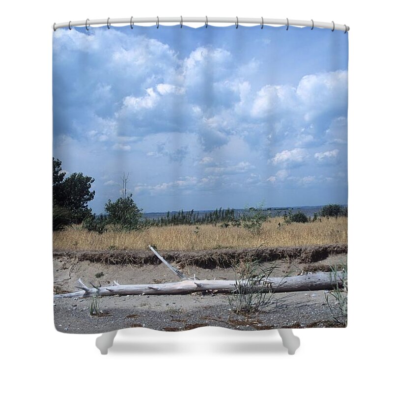 Shoreline Shower Curtain featuring the photograph The Lake Erie Shore Rondeau Bay by John Harmon