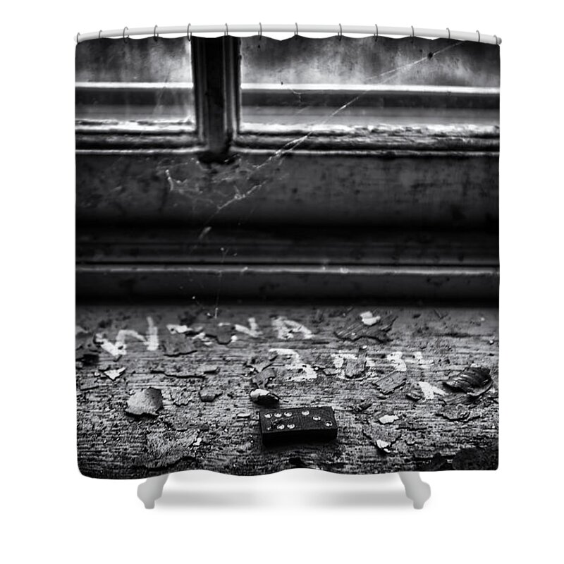 Black And White Shower Curtain featuring the photograph The last game by Rob Dietrich