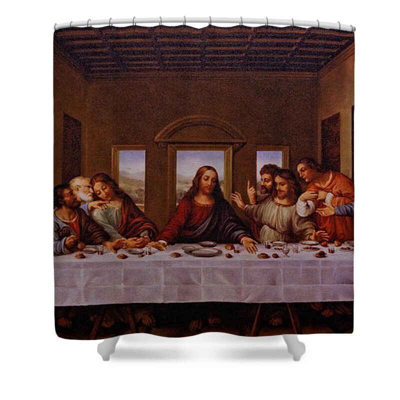 The Last Supper Shower Curtain featuring the photograph The Last Supper by Jonathan Davison