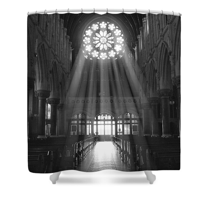 Cathedral Shower Curtain featuring the photograph The Light - Ireland by Mike McGlothlen