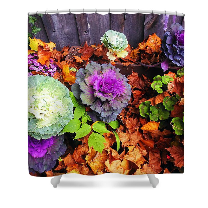 Fall Shower Curtain featuring the digital art The Lord's Fall Carpet by Barkley Simpson