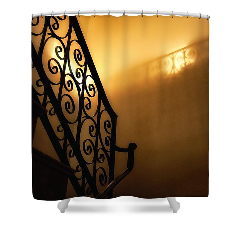 Morning Shower Curtain featuring the photograph The Man Upstairs by Joe Ownbey